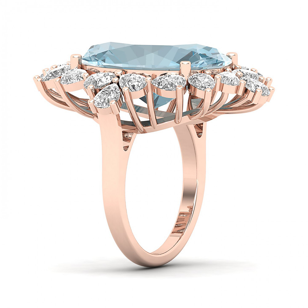 Artistry Art Deco Aquamarine Ring