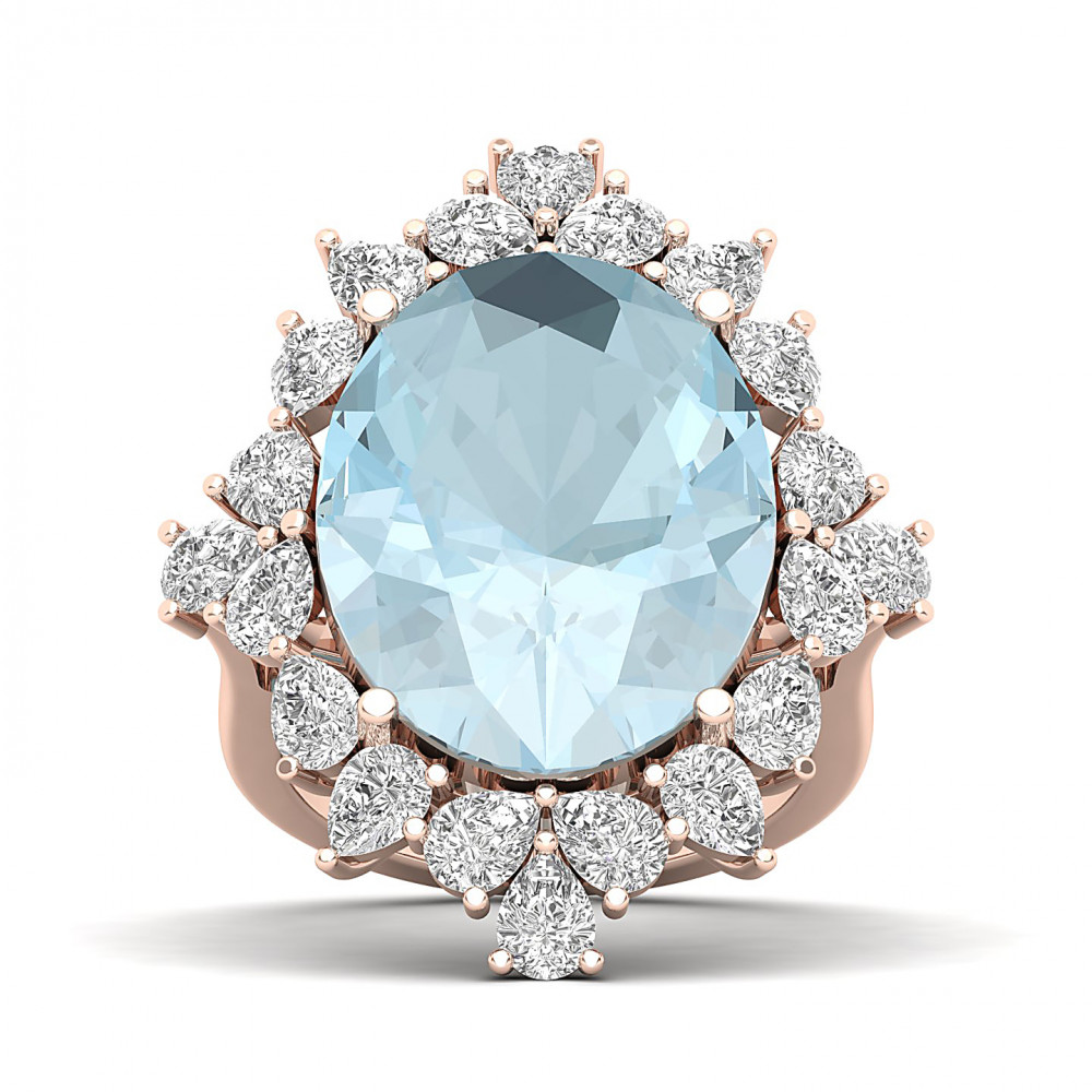 Artistry Art Deco Aquamarine Ring