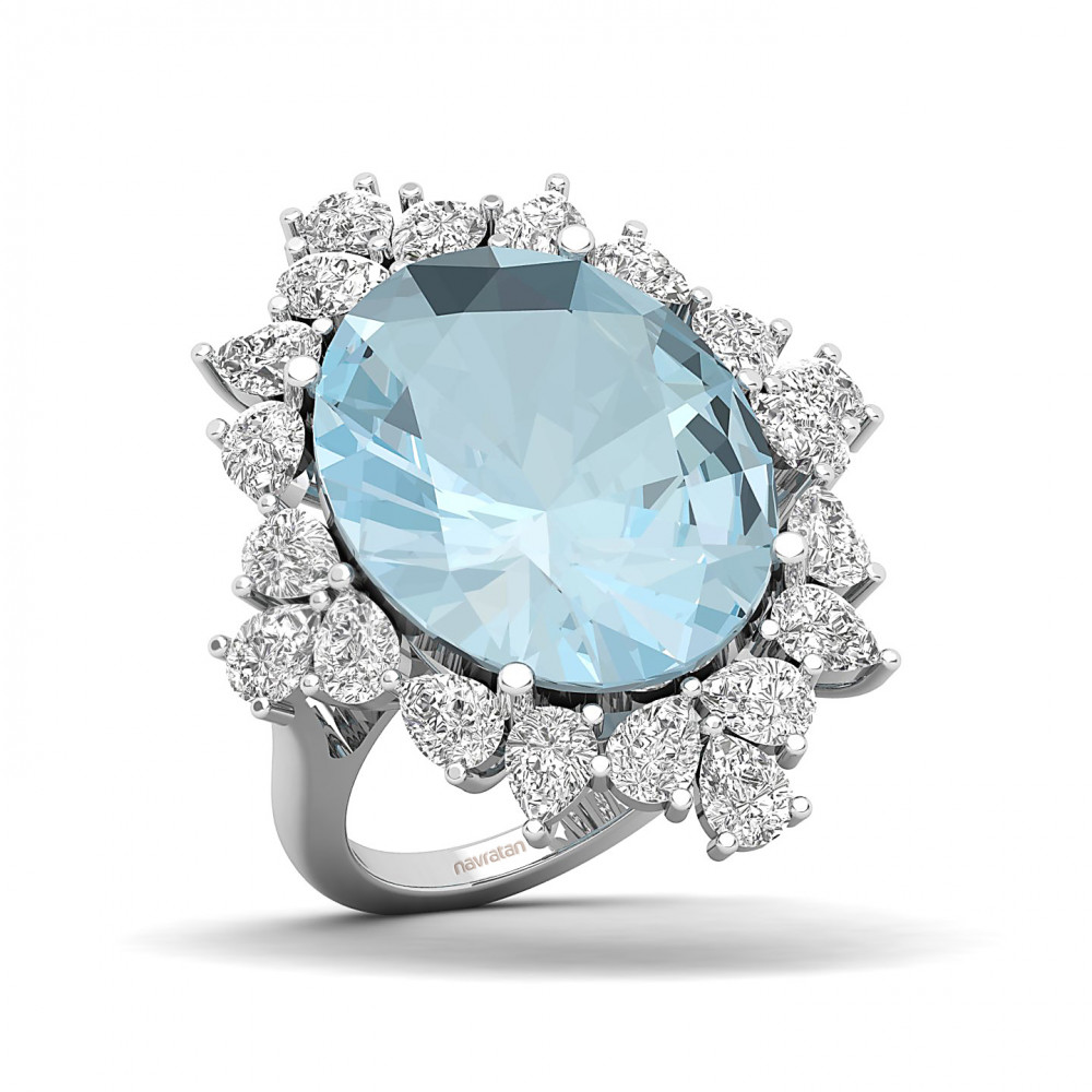 Artistry Art Deco Aquamarine Ring