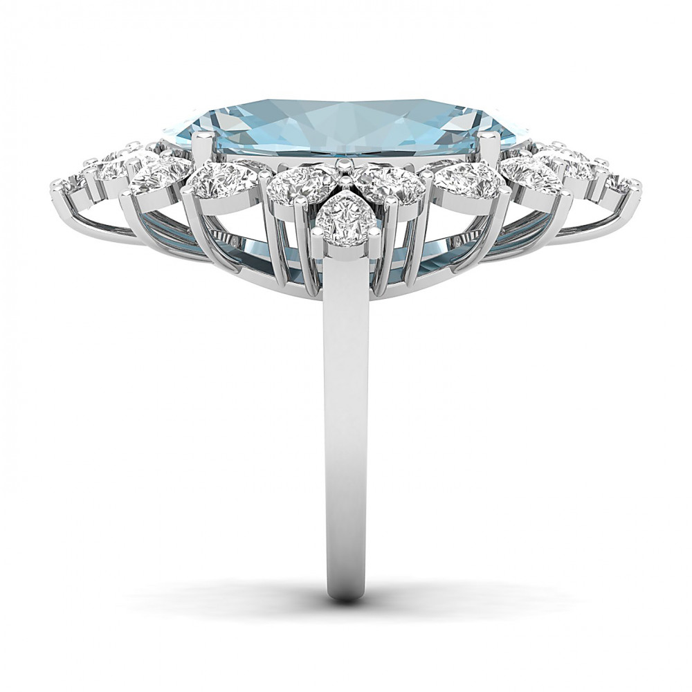 Artistry Art Deco Aquamarine Ring