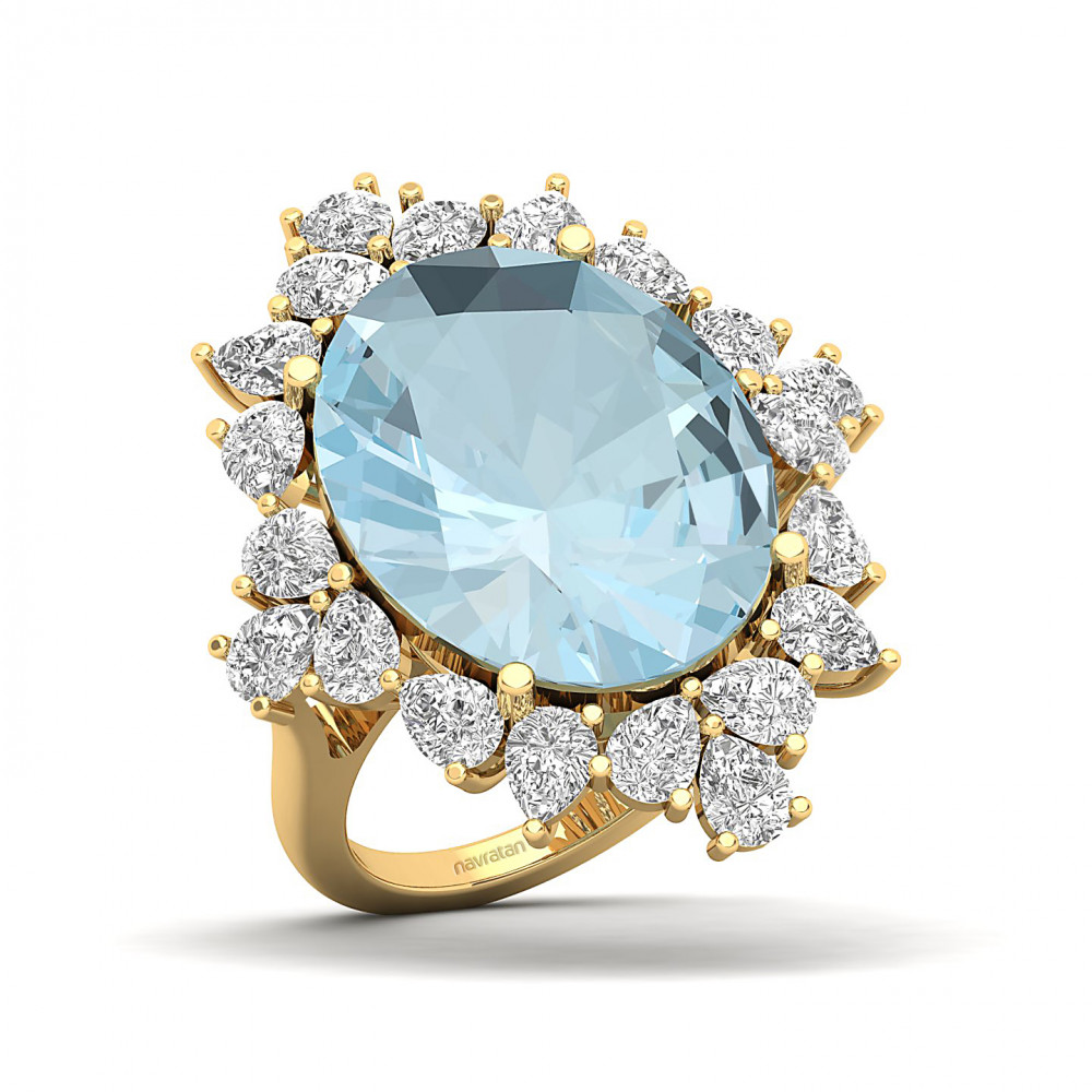 Artistry Art Deco Aquamarine Ring
