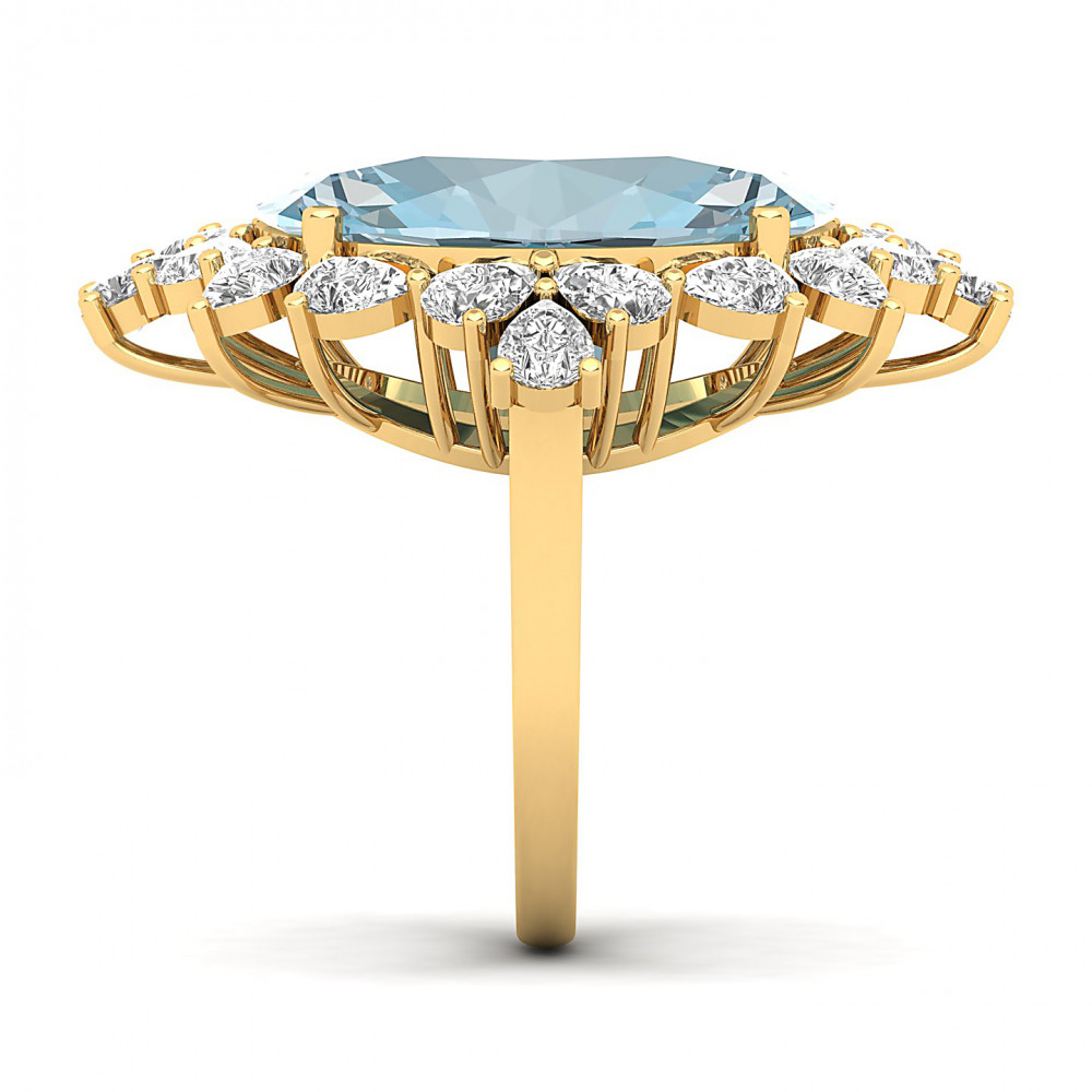 Artistry Art Deco Aquamarine Ring
