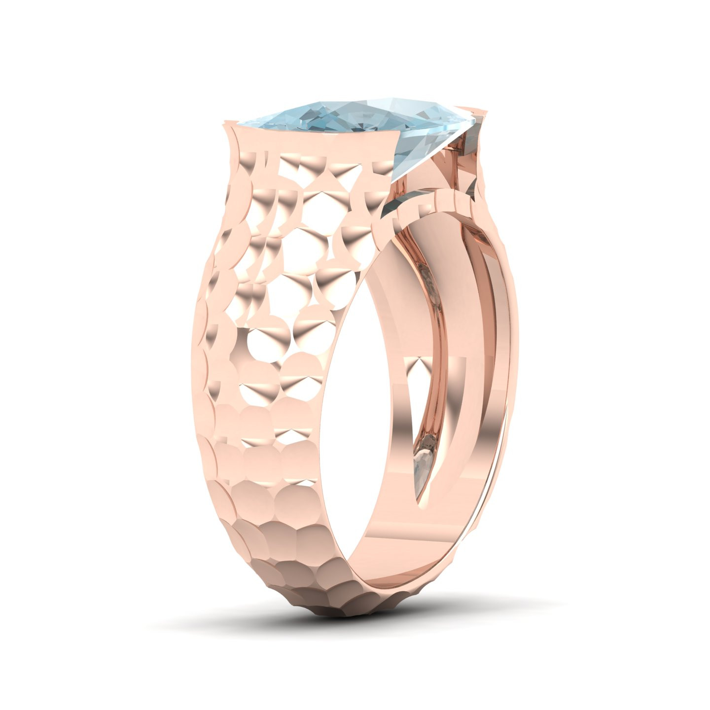 Floating Clouds Aquamarine Ring