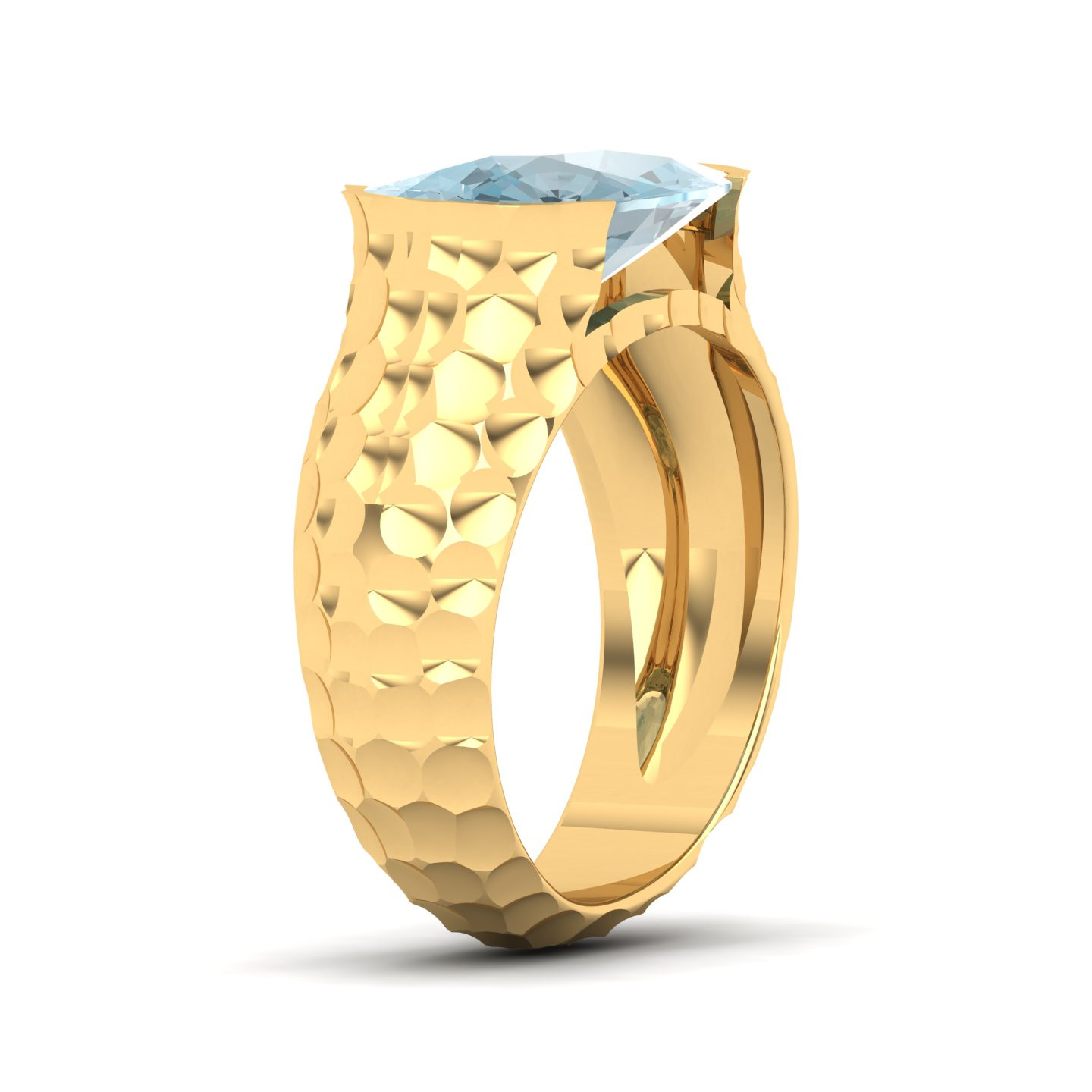 Floating Clouds Aquamarine Ring