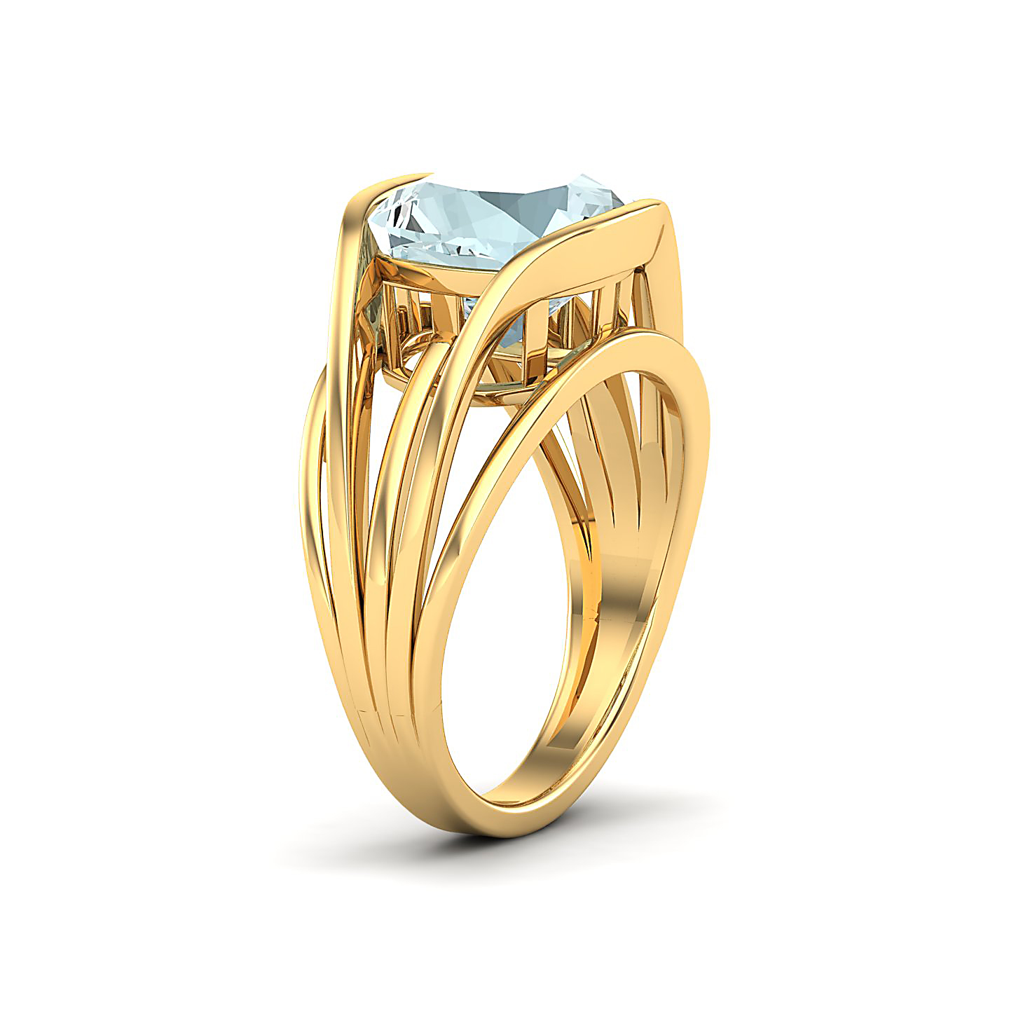 Aquamarine Gold Rings