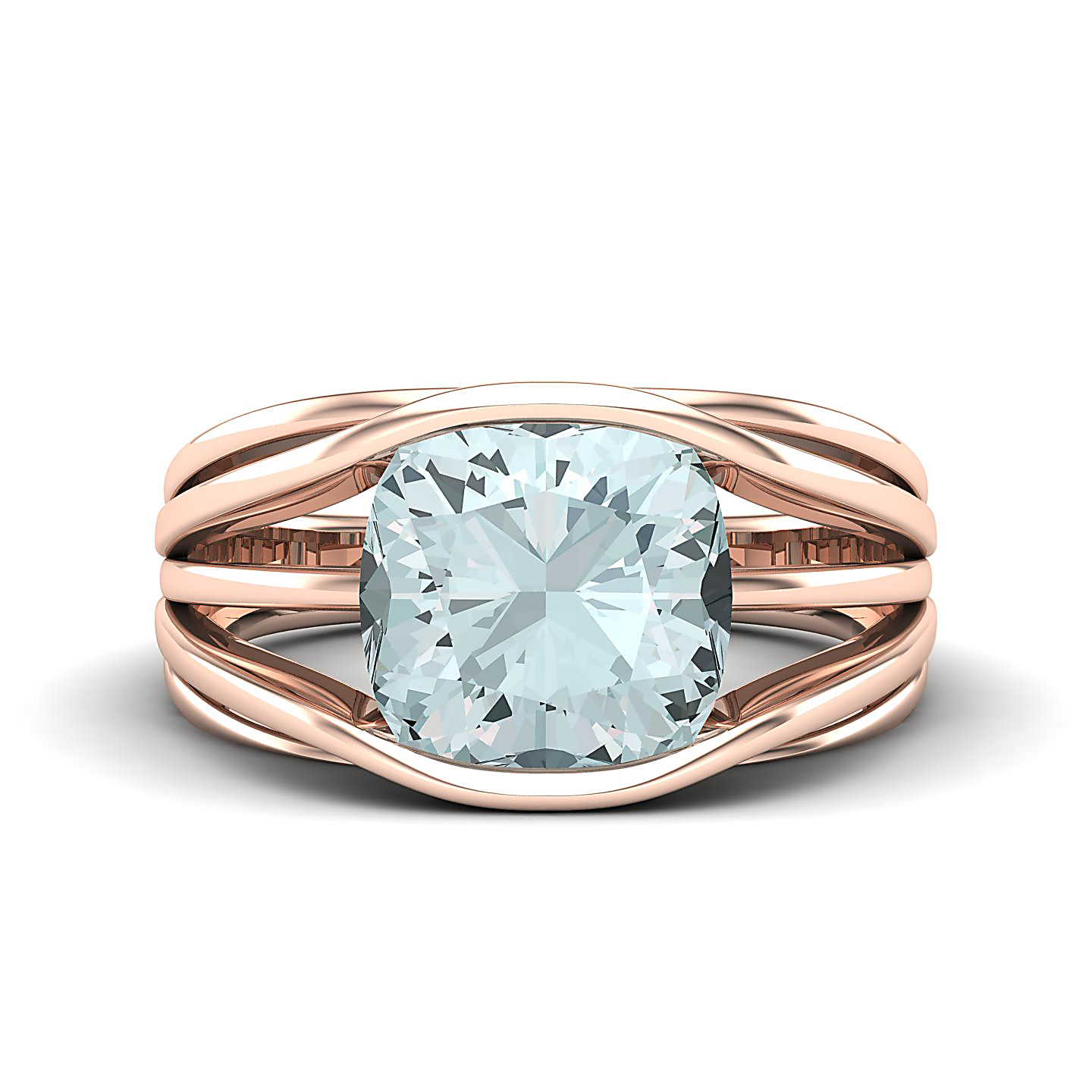 Aquamarine Gold Rings
