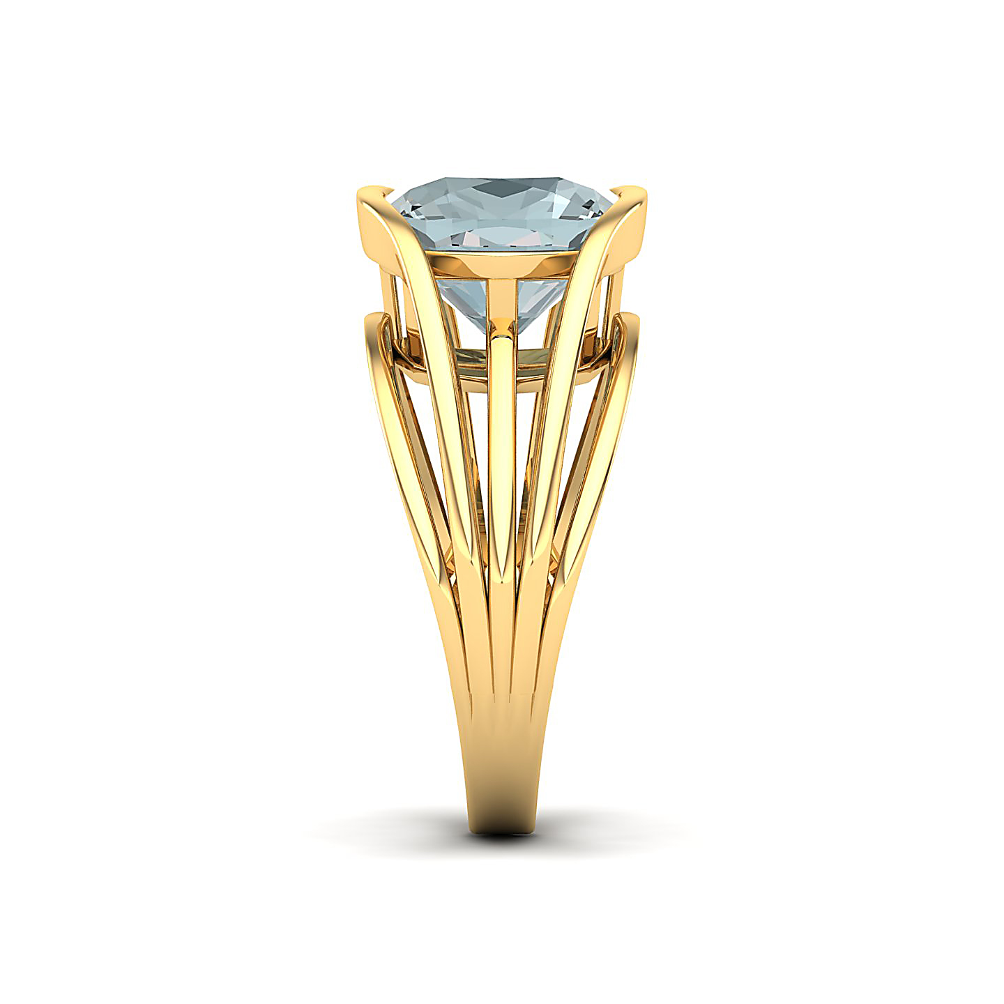 Aquamarine Gold Rings