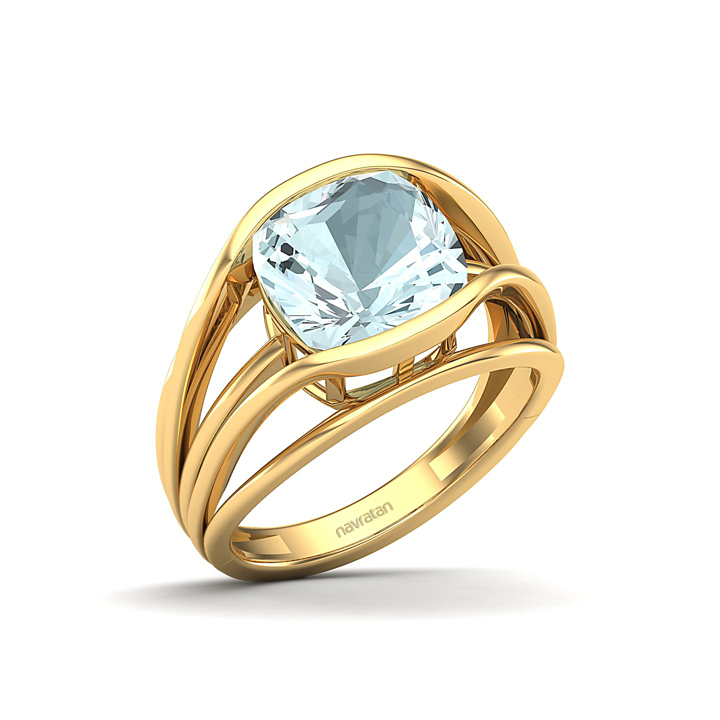 Aquamarine Gold Rings