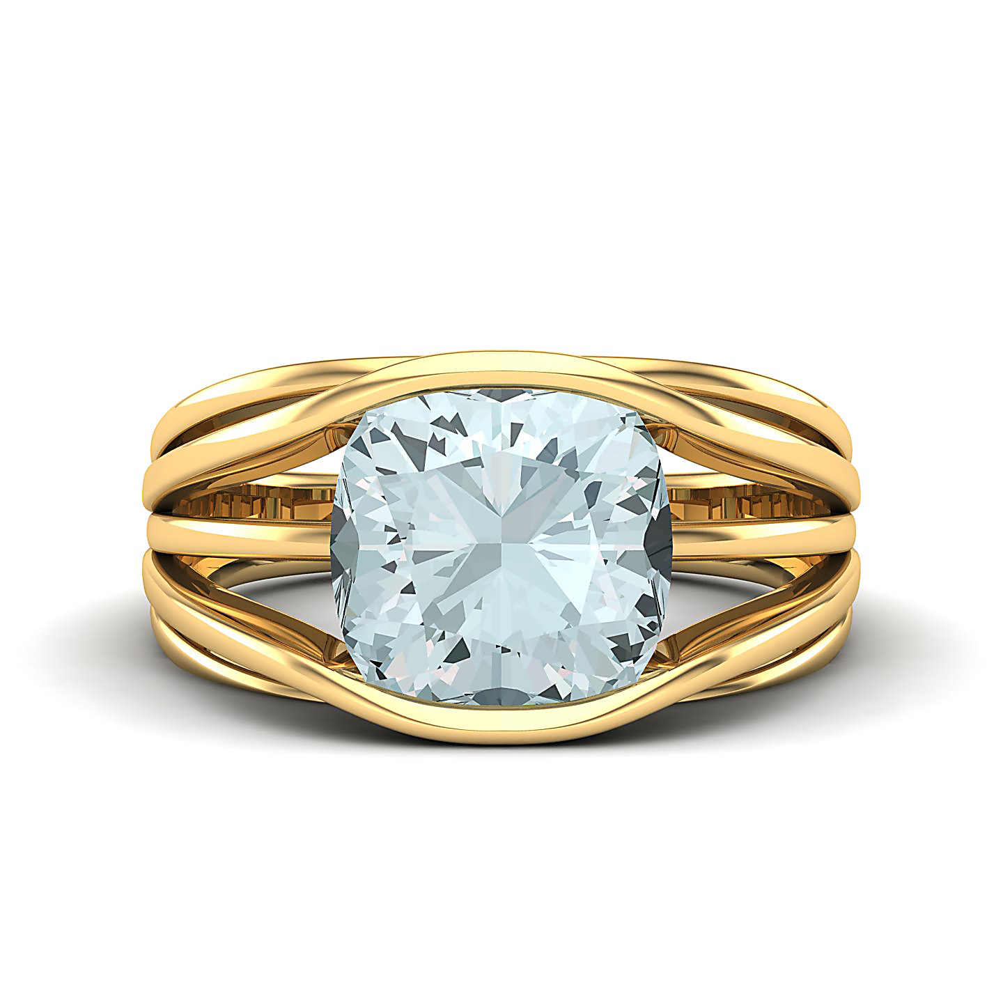 Aquamarine Gold Rings