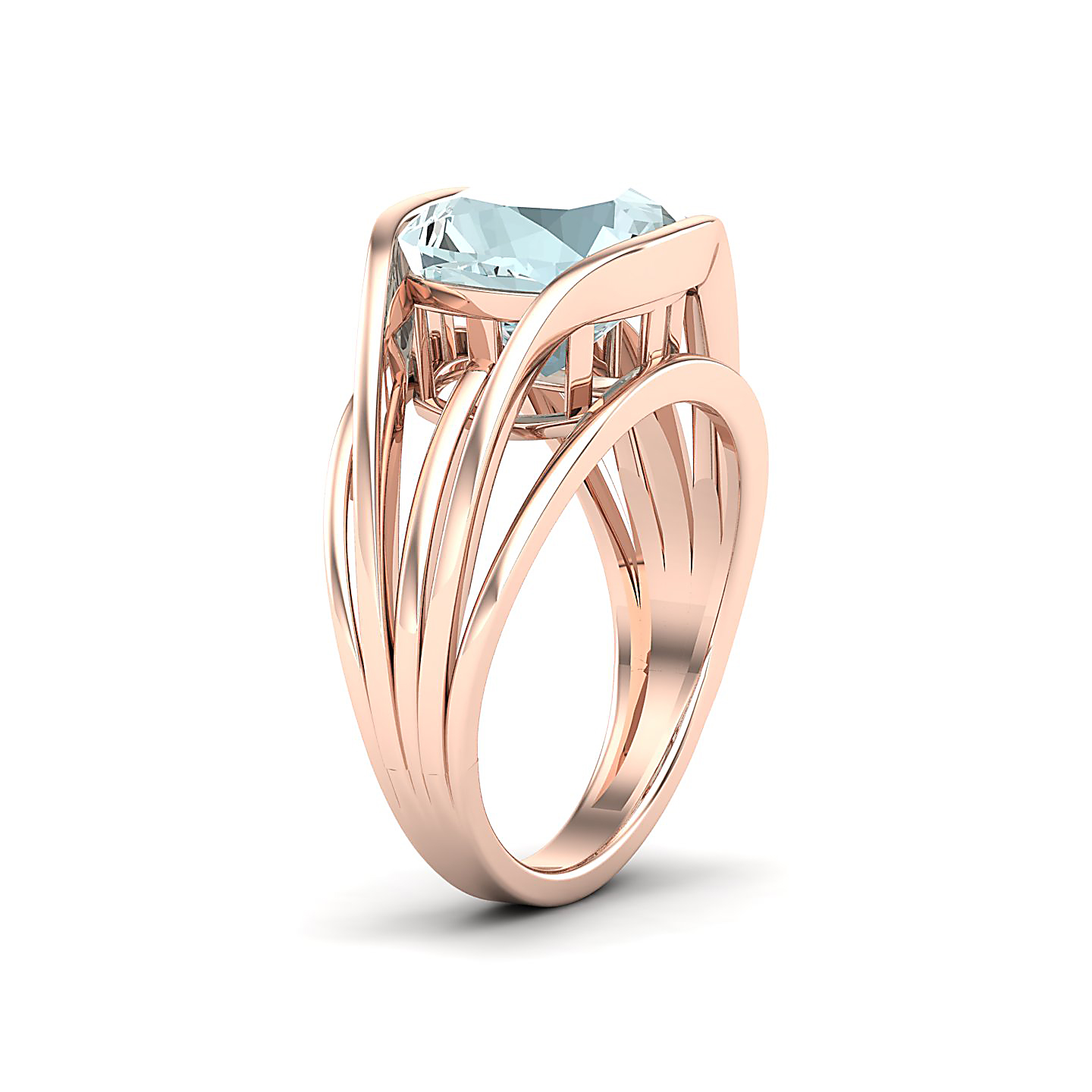 Aquamarine Gold Rings