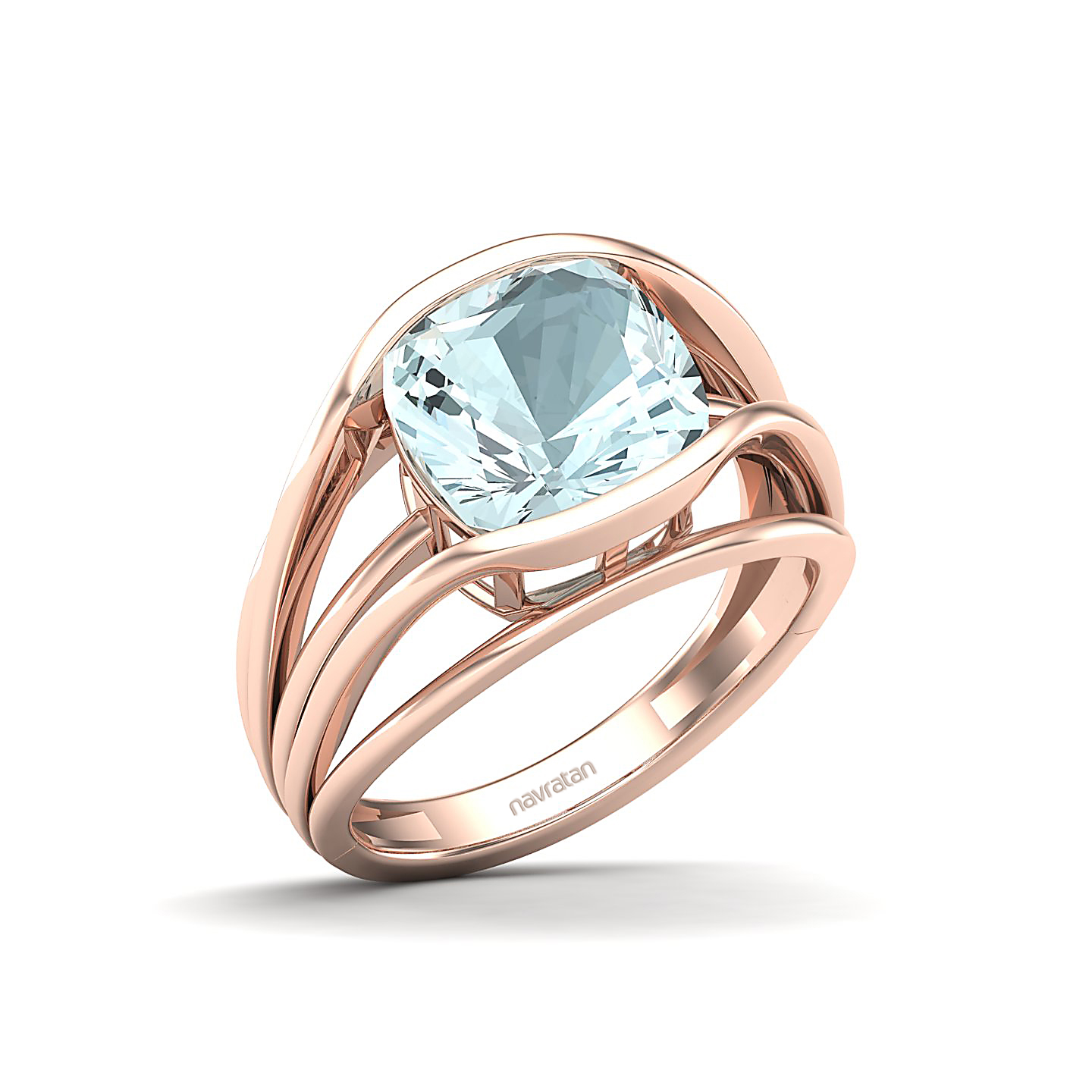 Aquamarine Gold Rings