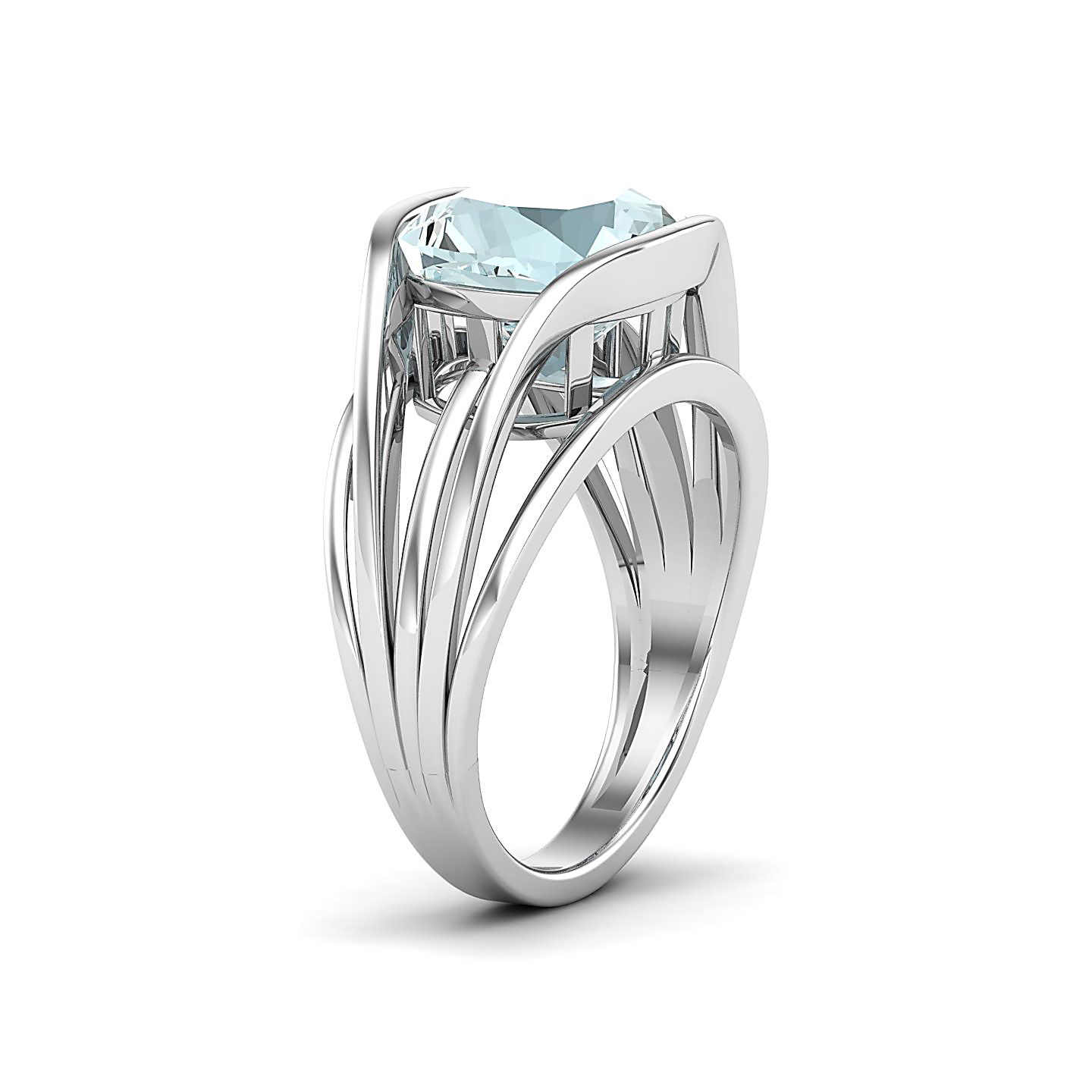 Aquamarine Gold Rings