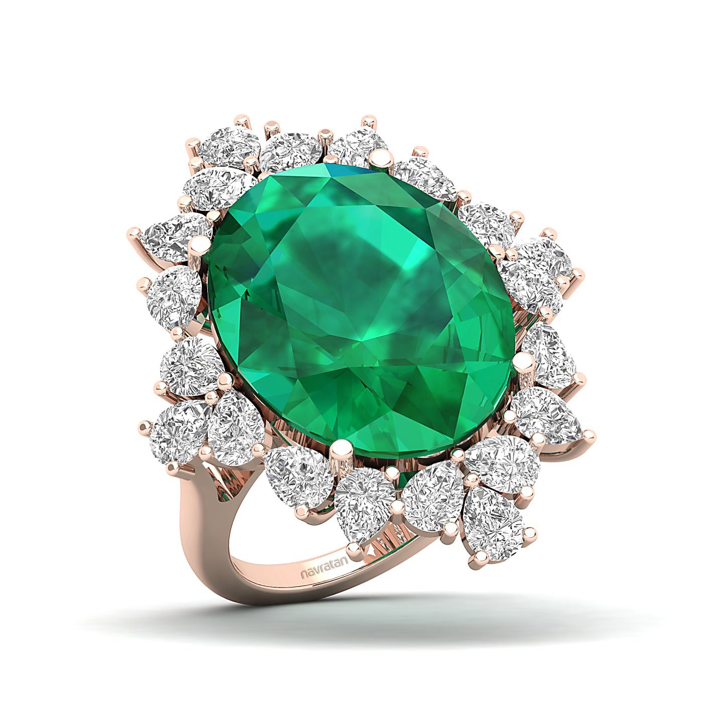 Artistry Art Deco Emerald Ring