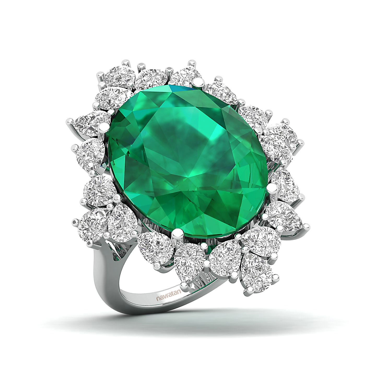 Artistry Art Deco Emerald Ring