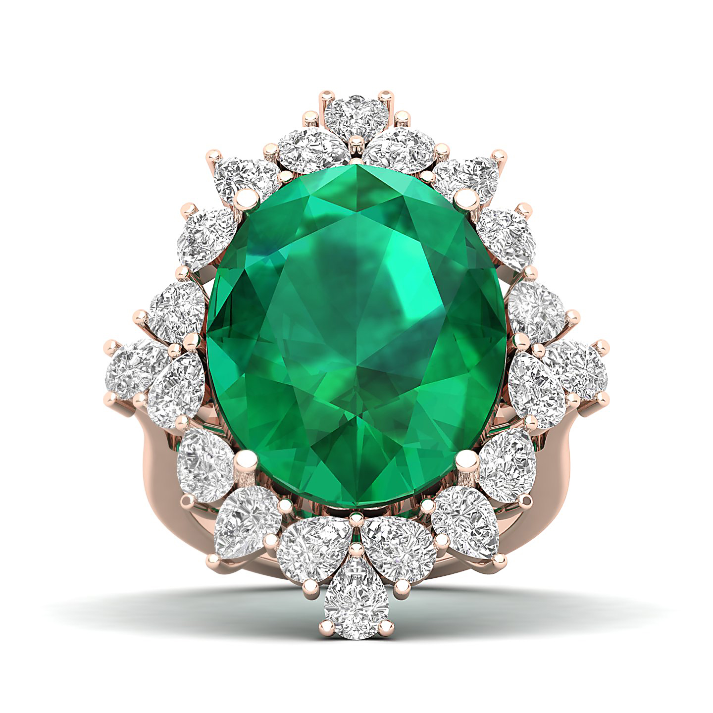 Artistry Art Deco Emerald Ring