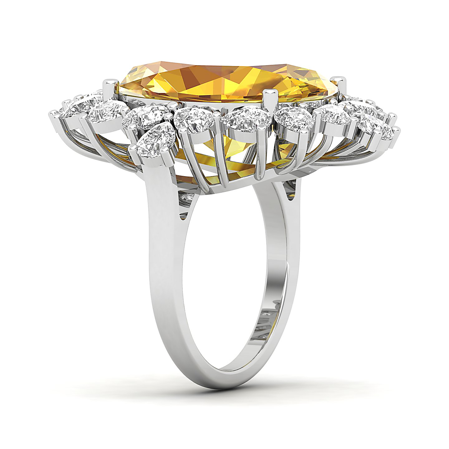 Artistry Art Deco Yellow Sapphire Ring