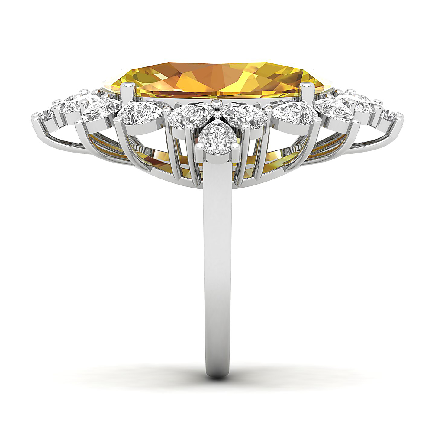 Artistry Art Deco Yellow Sapphire Ring