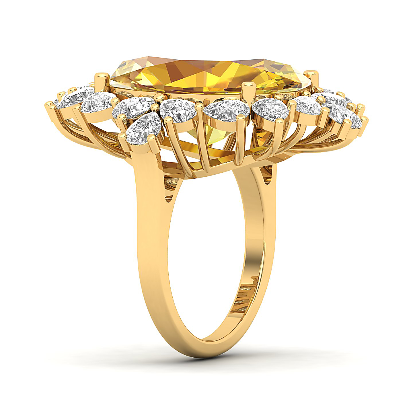 Artistry Art Deco Yellow Sapphire Ring