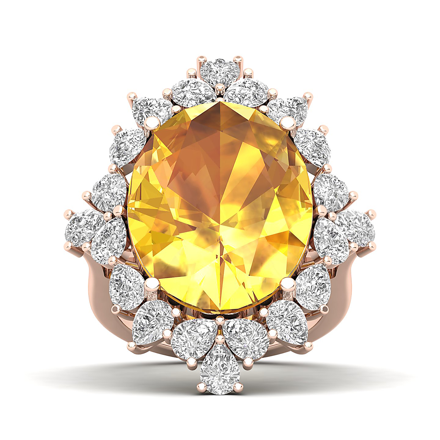 Artistry Art Deco Yellow Sapphire Ring