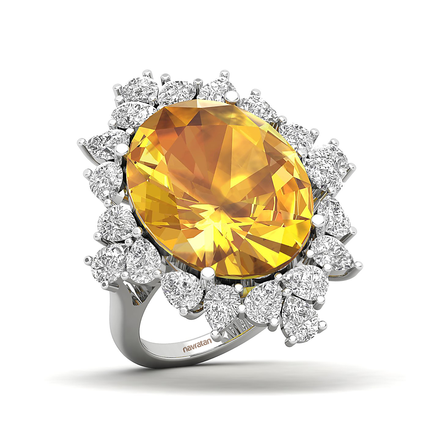 Artistry Art Deco Yellow Sapphire Ring