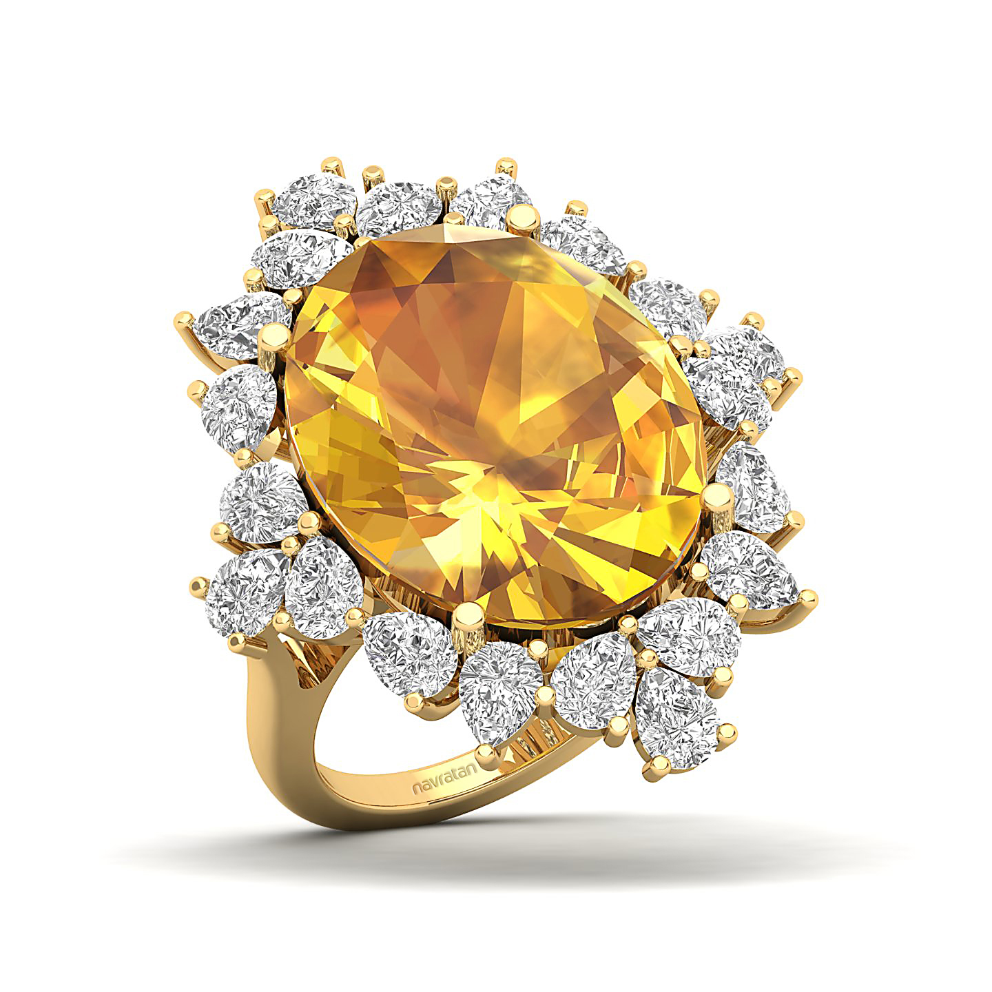 Artistry Art Deco Yellow Sapphire Ring