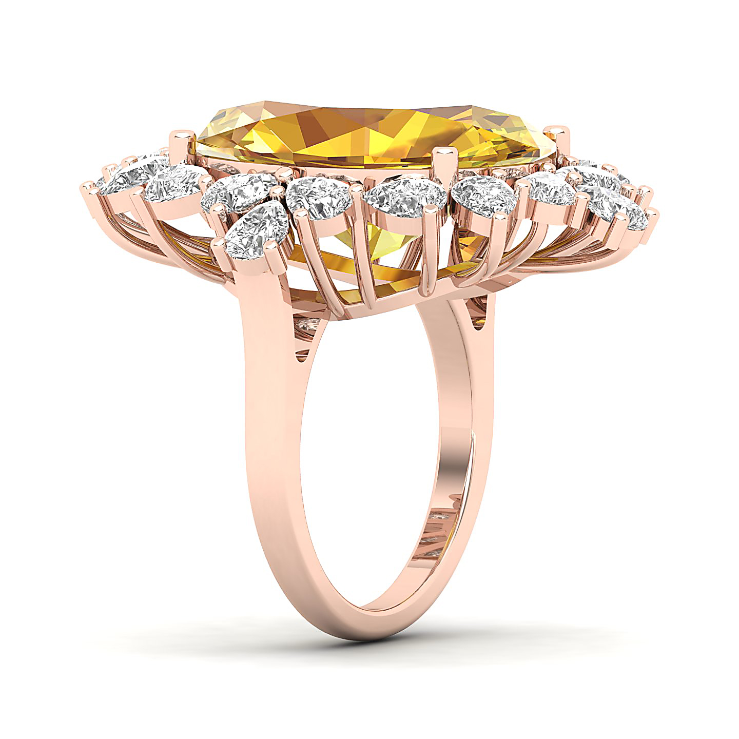 Artistry Art Deco Yellow Sapphire Ring