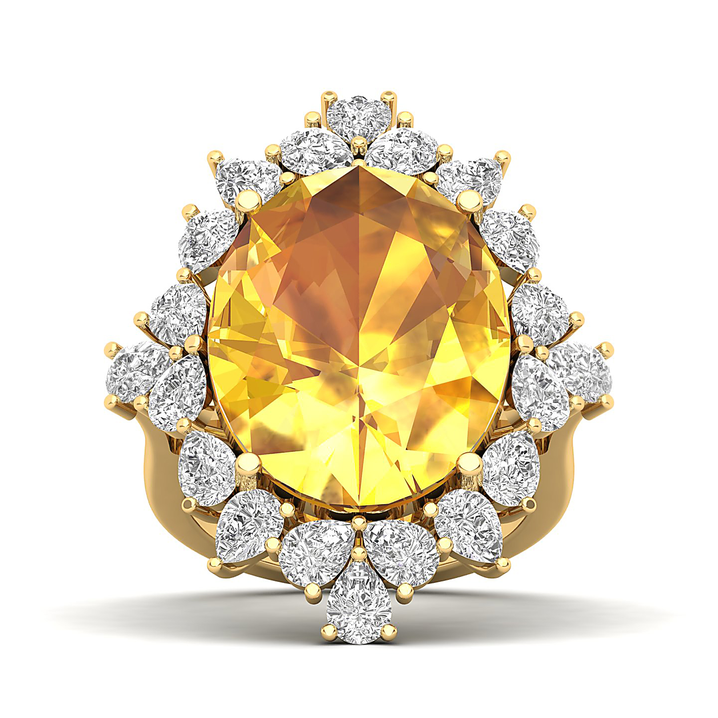 Artistry Art Deco Yellow Sapphire Ring