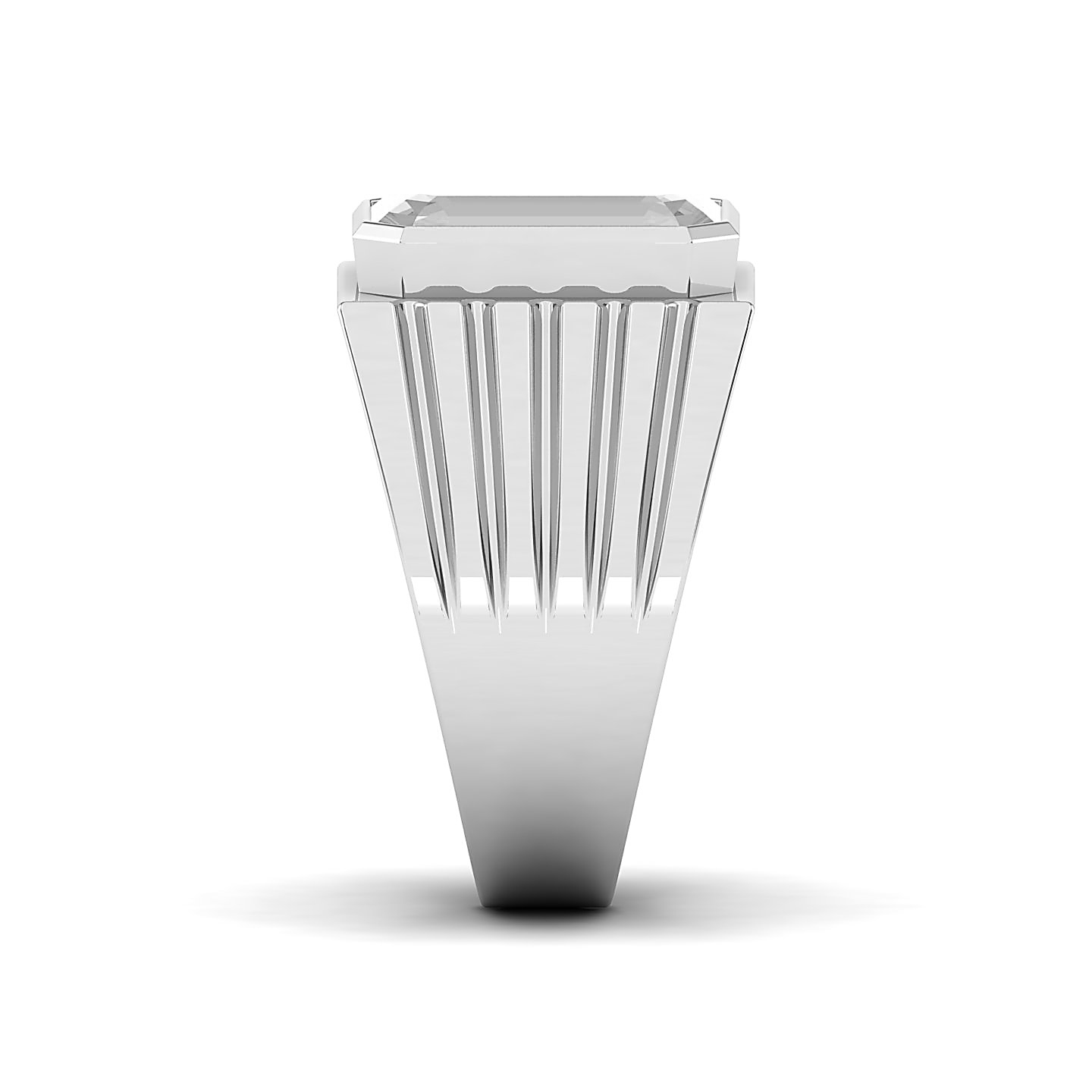 Aurora Bloom Stylish Band White Sapphire Ring