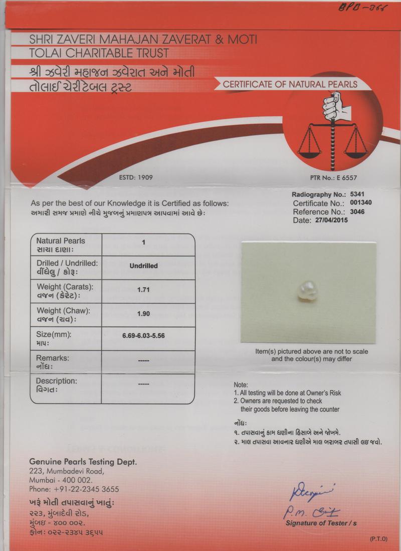 Basra Pearl - 1.71 Carat