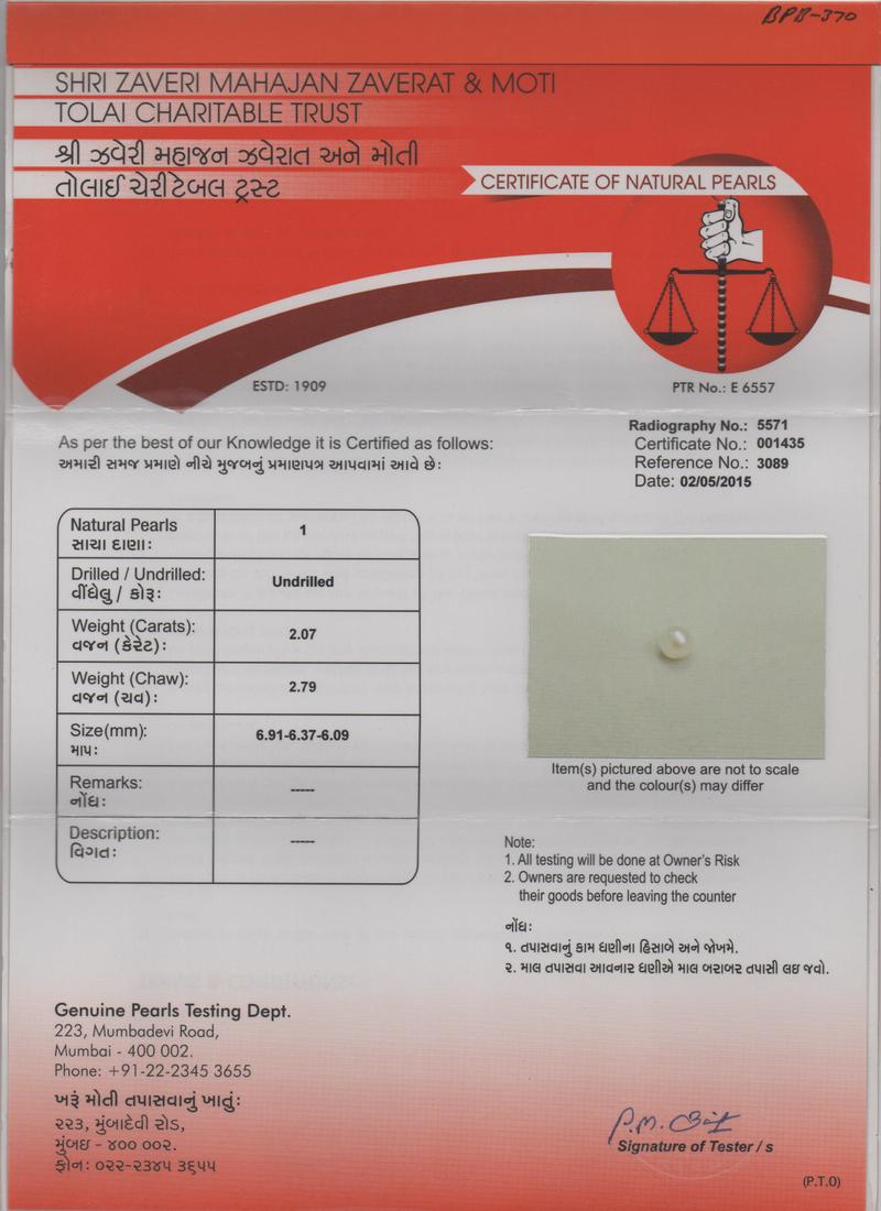 Basra Pearl - 2.07 Carat