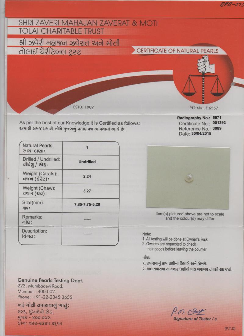 Basra Pearl - 2.24 Carat