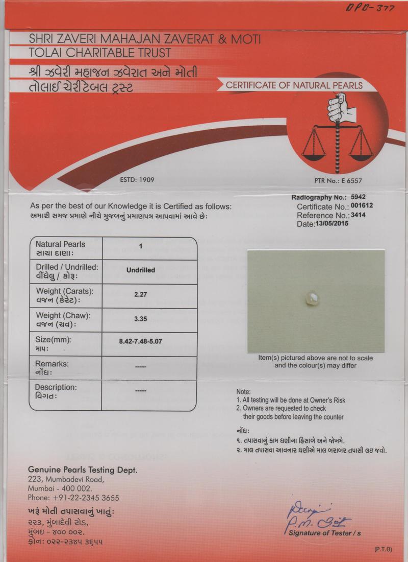Basra Pearl - 2.27 Carat