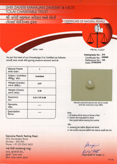 Basra Pearl - 2.87 Carat