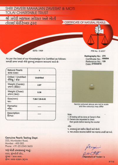 Basra Pearl - 2.87 Carat