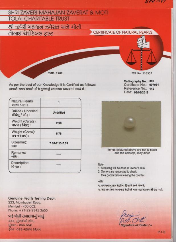 Basra Pearl - 2.98 Carat