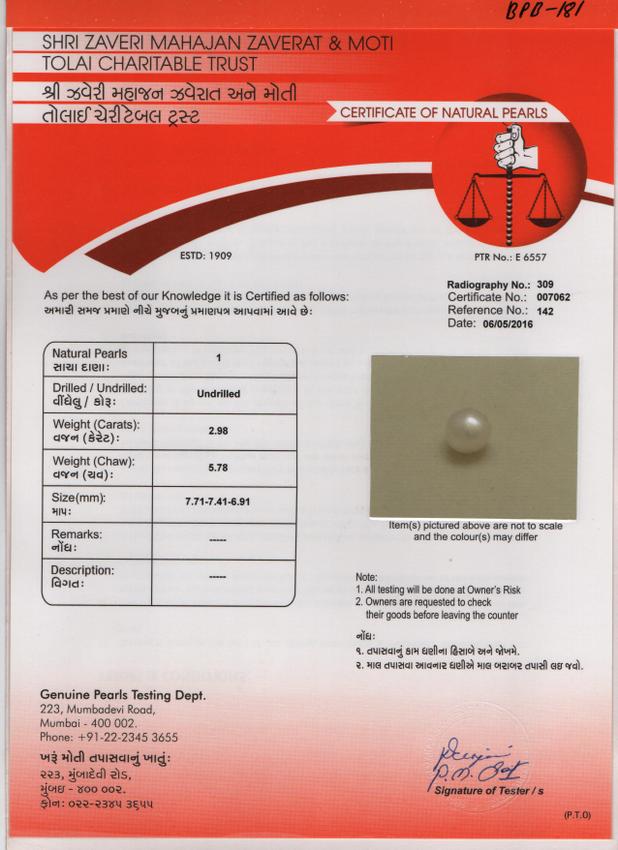 Basra Pearl - 2.98 Carat