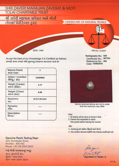 Basra Pearl - 3.17 Carat