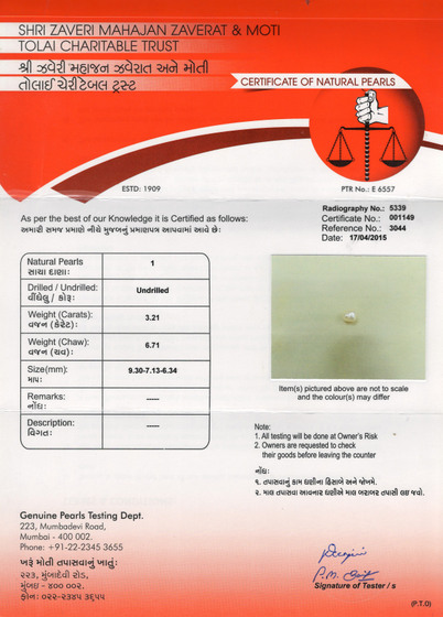 Basra Pearl - 3.21 Carat