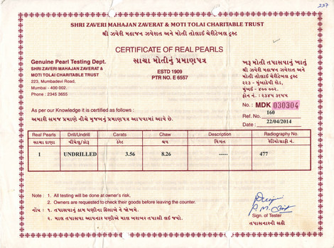 Basra Pearl - 3.56 Carat