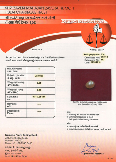 Basra Pearl - 3.64 Carat