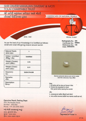 Basra Pearl - 3.74 Carat