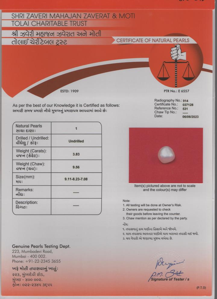 Basra Pearl - 3.83 Carat