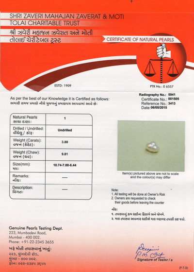 Basra Pearl - 3.88 Carat