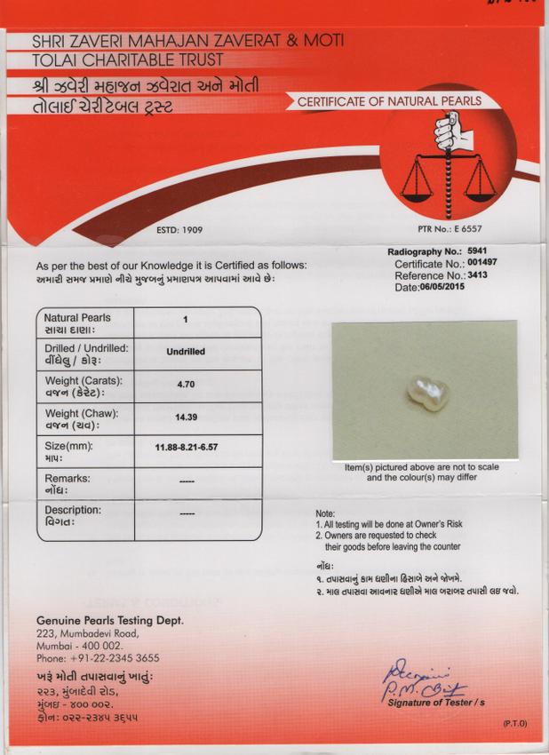 Basra Pearl - 4.7 Carat