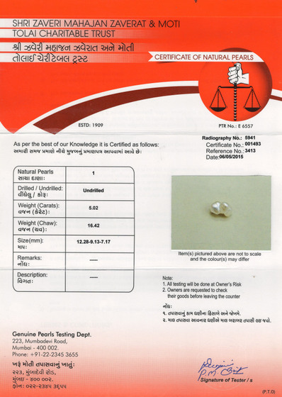 Basra Pearl - 5.02 Carat
