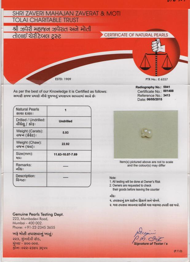 Basra Pearl - 5.93 Carat