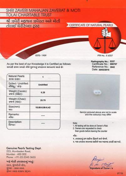 Basra Pearl - 6.28 Carat