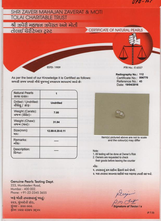 Basra Pearl - 7 Carat