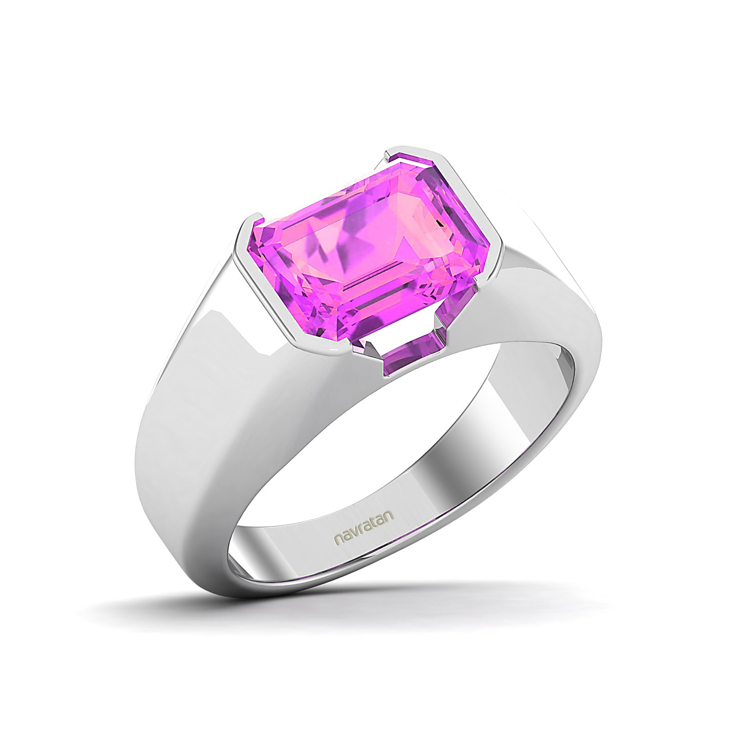 Bespoke Art Deco Pink Sapphire Ring