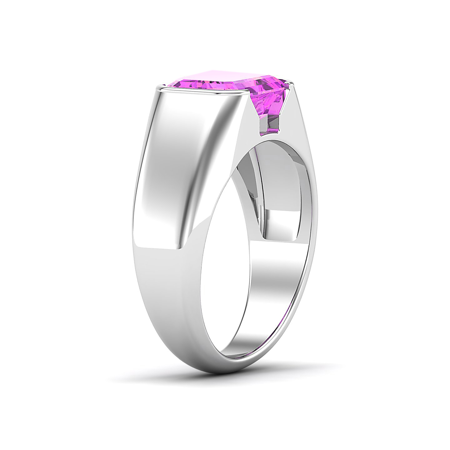Bespoke Art Deco Pink Sapphire Ring